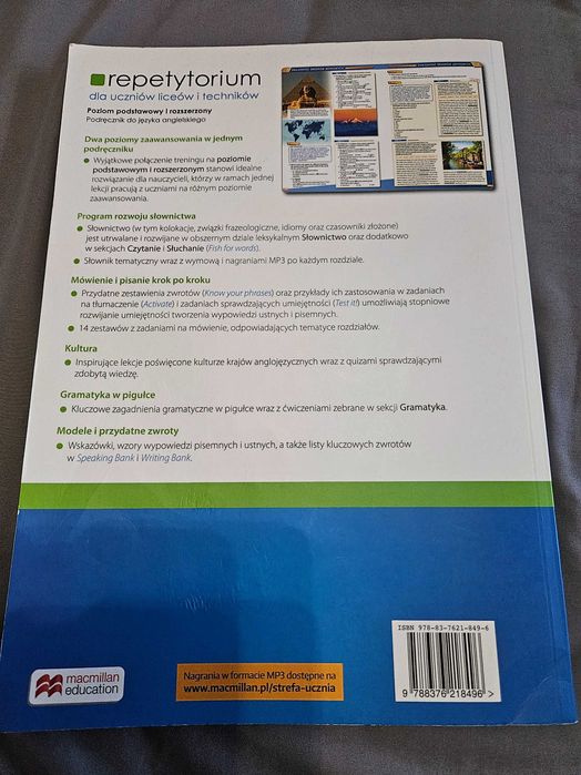 Repetytorium dla liceum i technik język angielski macmillan education
