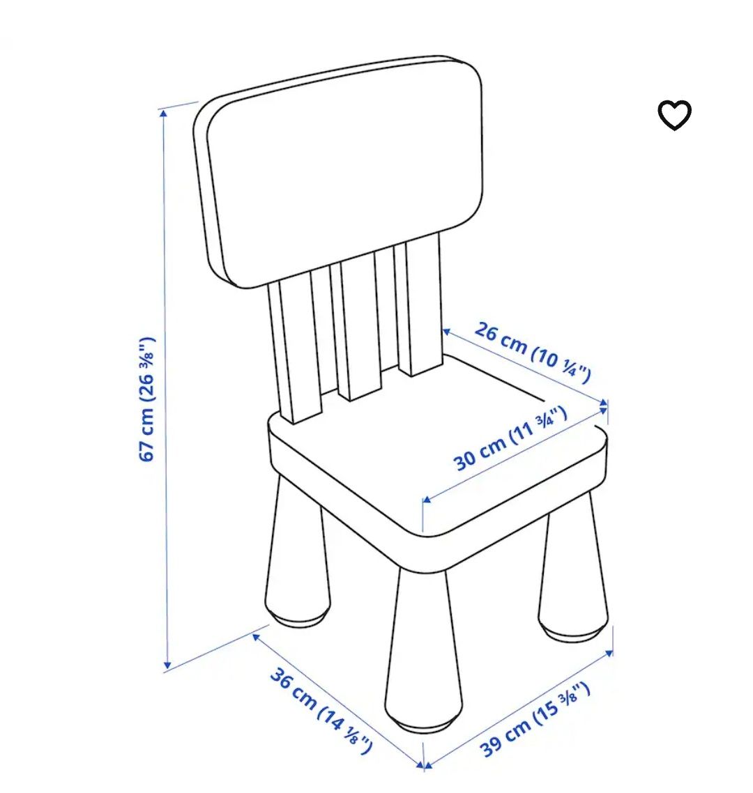 Mesa e cadeira MAMMUT (ikea) para criança