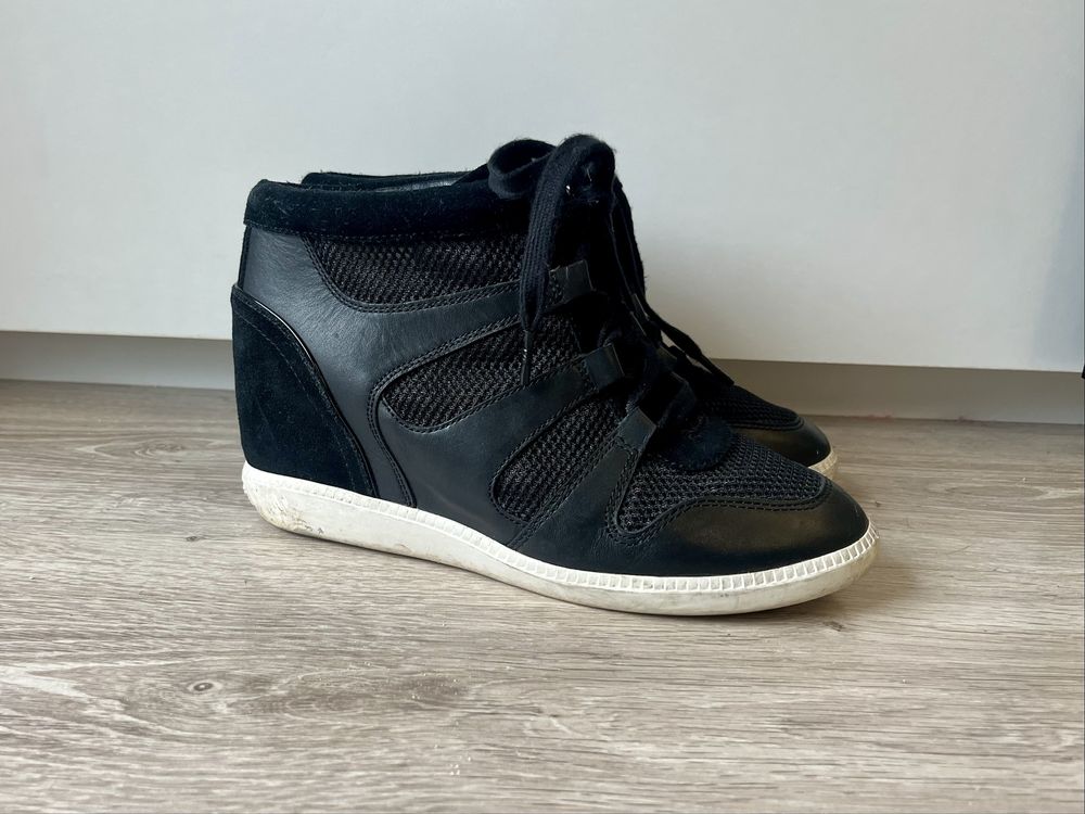 Michael Kors botki sneakersy na koturnie czarne 40
