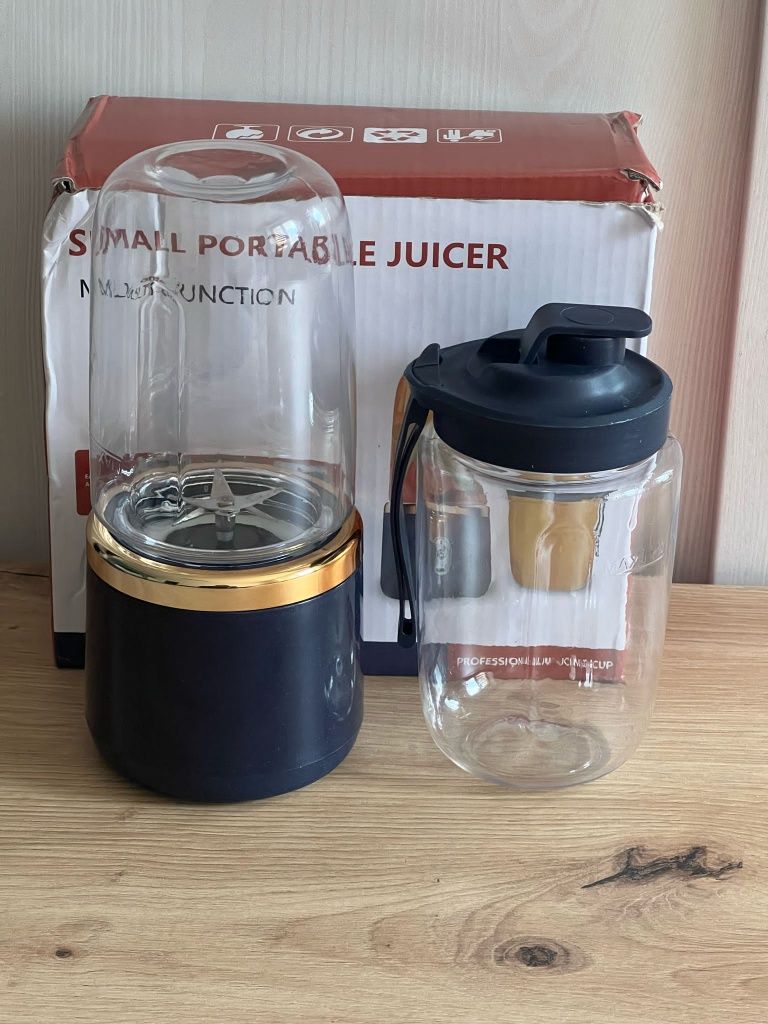 Przenośny blender bezprzewodowy 400 ml USB, nowy
 + prezent słuchawki