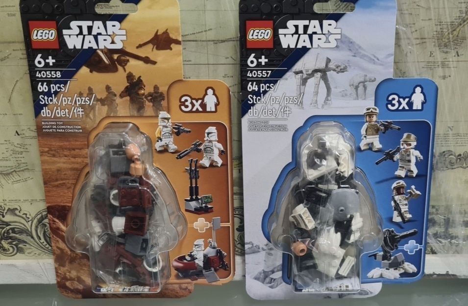 Lego Clone Trooper 40558 & Hoth Battle e 40344 Summer Blister Packs.