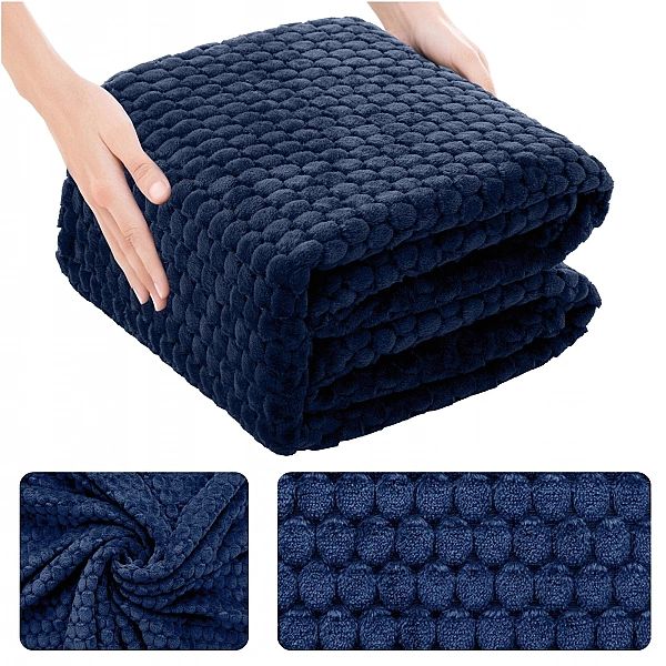Koc z Mikrofibry 200x220 Narzuta na Łóżko Tłoczona Pluszowa Ala Koła 3