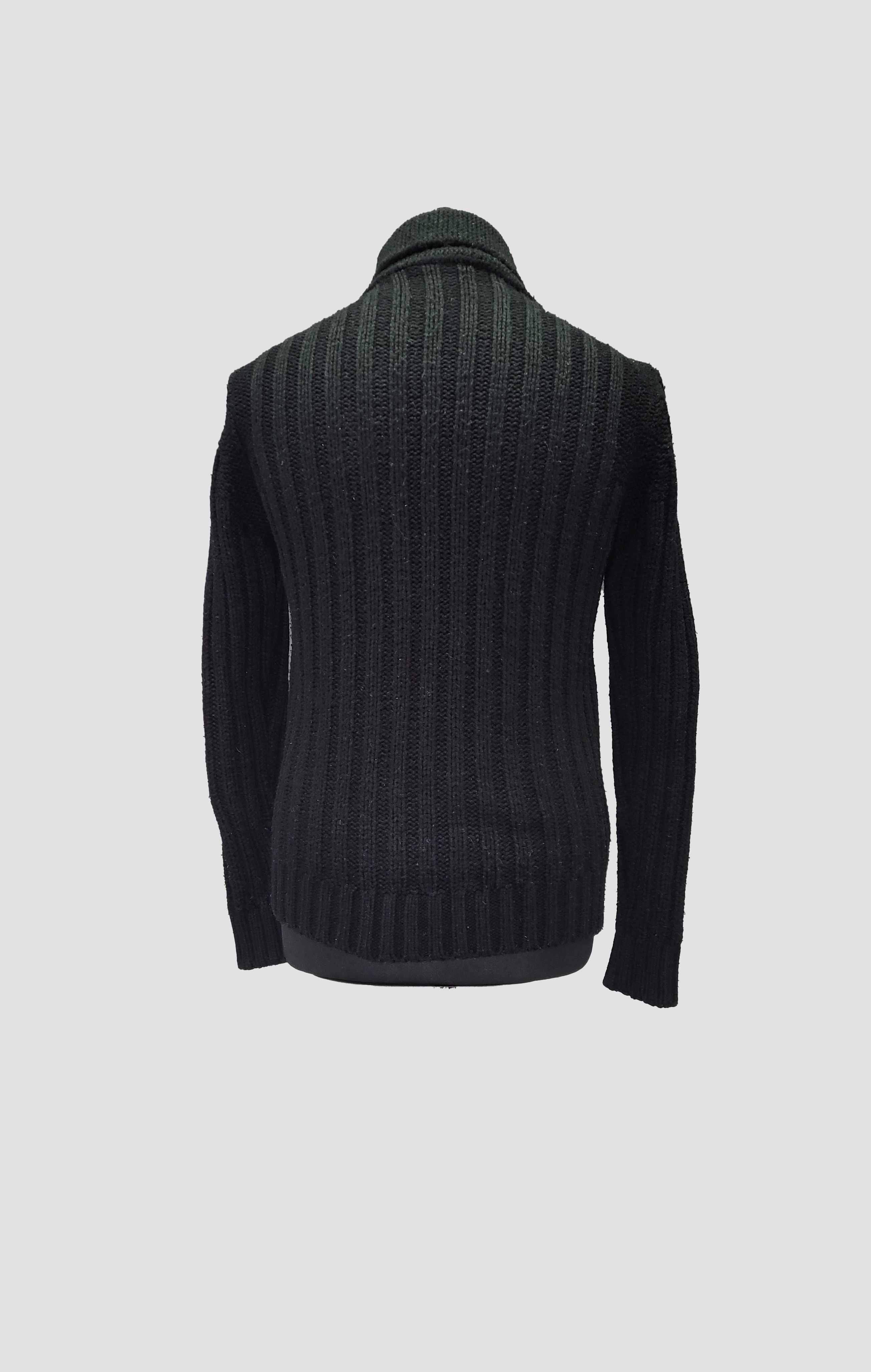 Black Cable Knit Cardigan