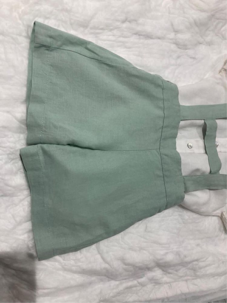 Conjunto de cerimonia para bebe 2 anos camisa/body -laço -macação