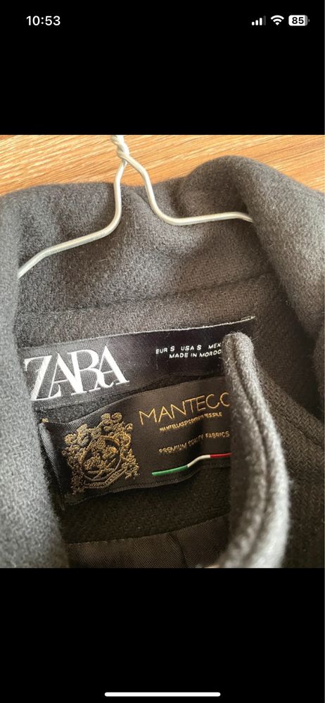 Płaszcz Zara Mantego płaszcz wełniany premium