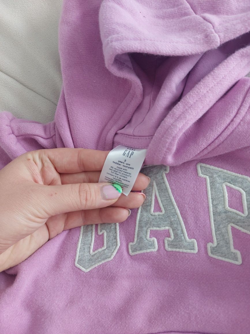 Gap 3 lata 104 fioletowa liliowa 110  bluza z kapturem