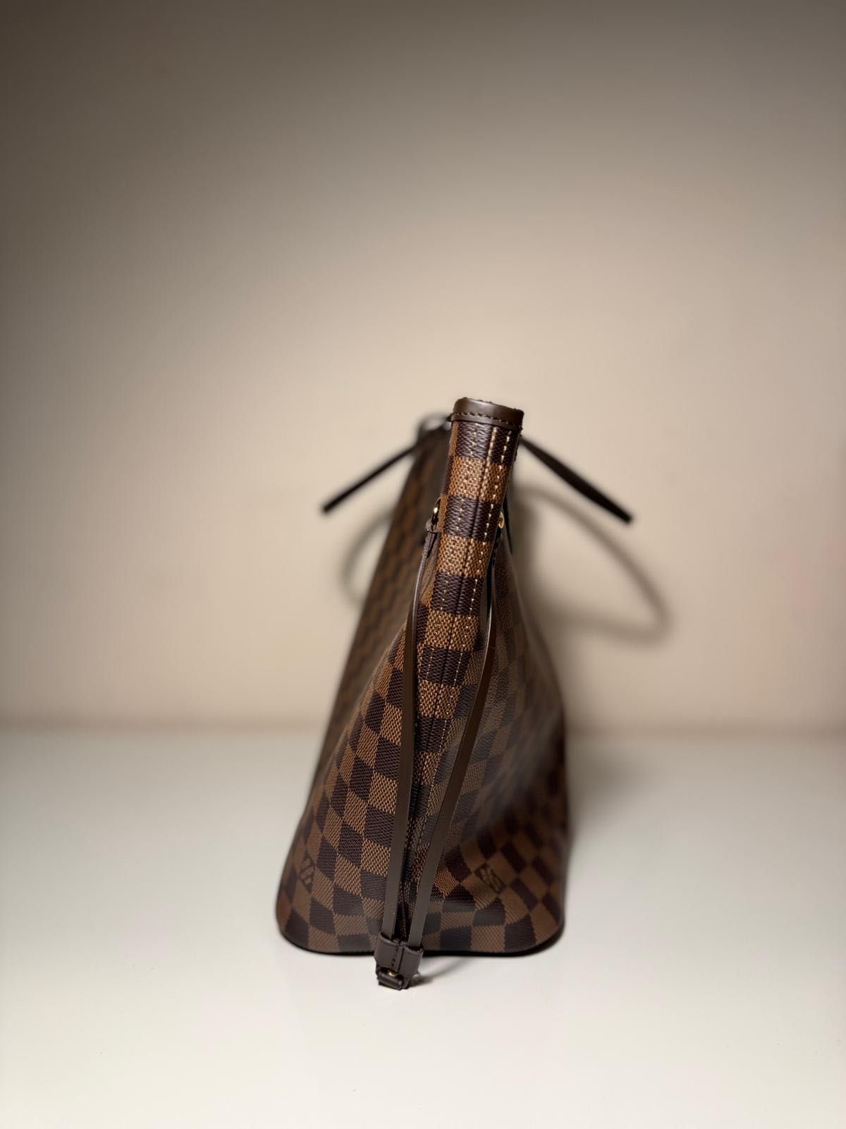 Torebka LV Louis Vuitton Neverfull MM Damier Ebene skóra + płótno