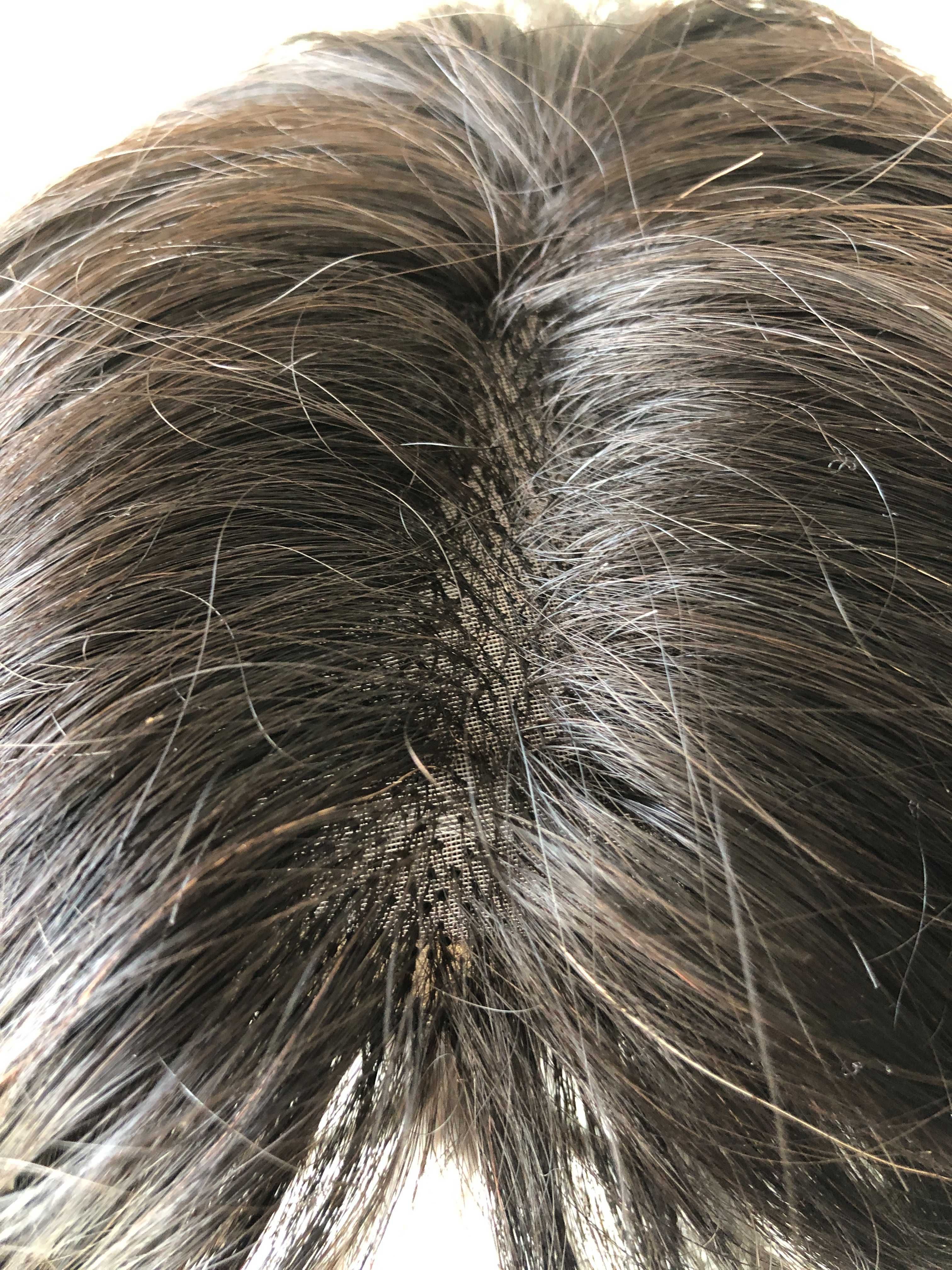 Nova Peruca de cabelo real humano com vários penteados oncológica