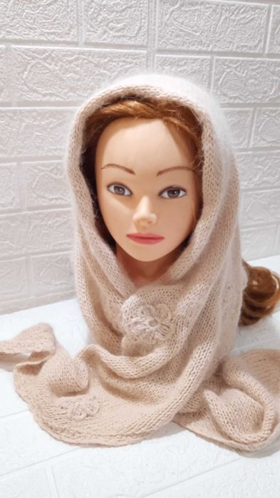 Бактус, косынка из пуха норки