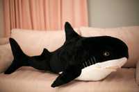 Мягкая игрушка ІКЕА, акула 100см черная, акула чорна