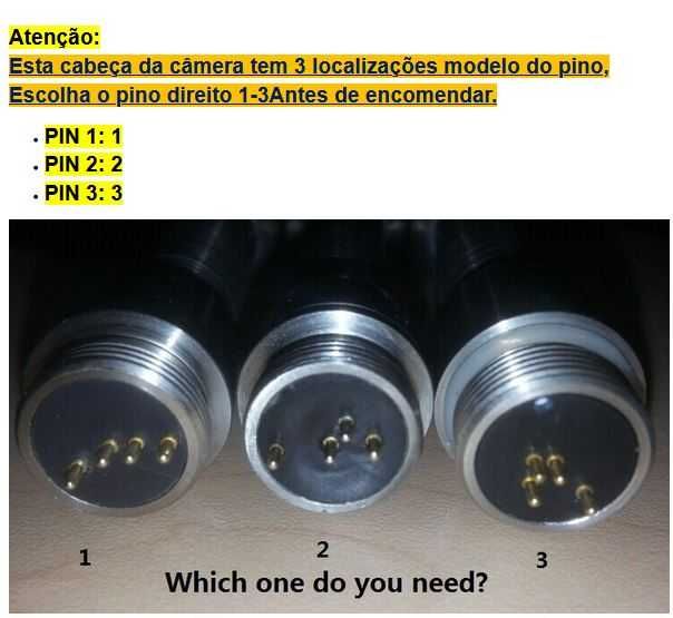 Pontas Câmaras Endoscópios Industriais Compatíveis - Cabos Video