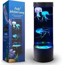 Лампа ночник аквариум с медузами