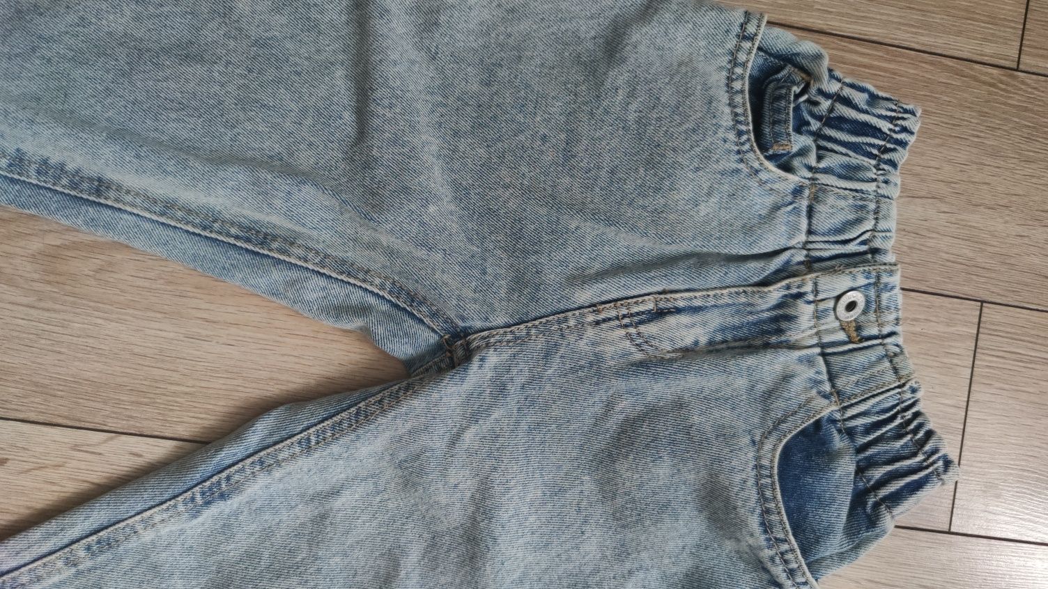 Spodnie jeansowe jeans paper bag gumka