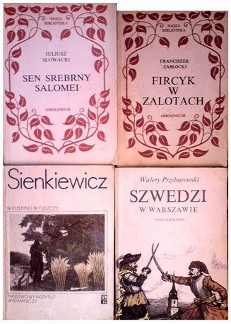 Lektury szkolne 5 sztuk Homer Sienkiewicz Słowacki