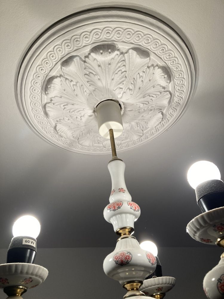 Lampa żyrandol kwiatki vintage retro