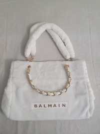 Nowa torebka Balmain torba bb duża pojemna biała futerko