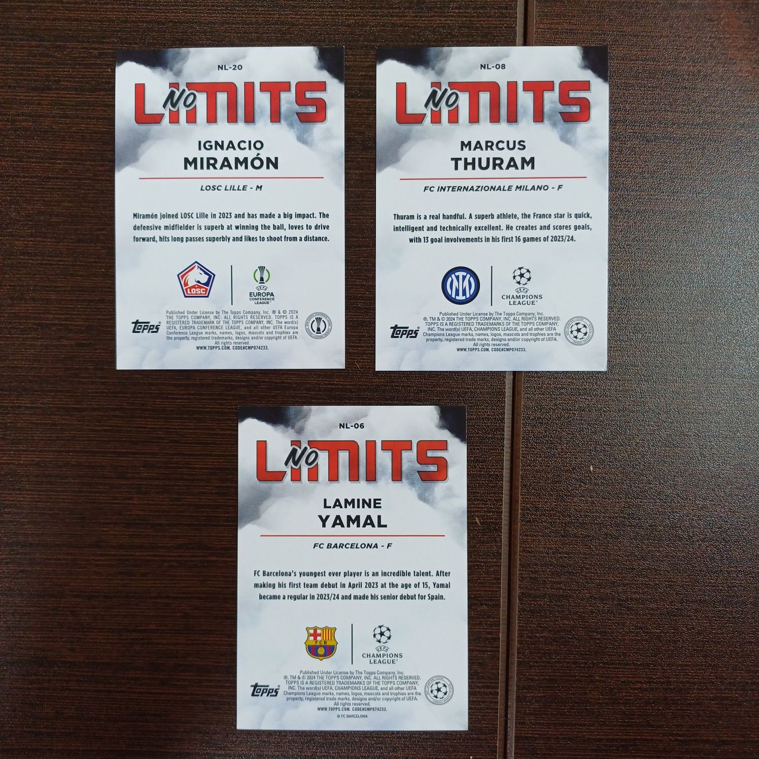 Cartas Topps No Limits