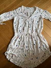 Just Paul sukienka Capri dress boho mini rozmiar M serca biała