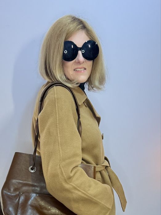 Damskie okulary przeciwsłoneczne duże retro vintage lata 70