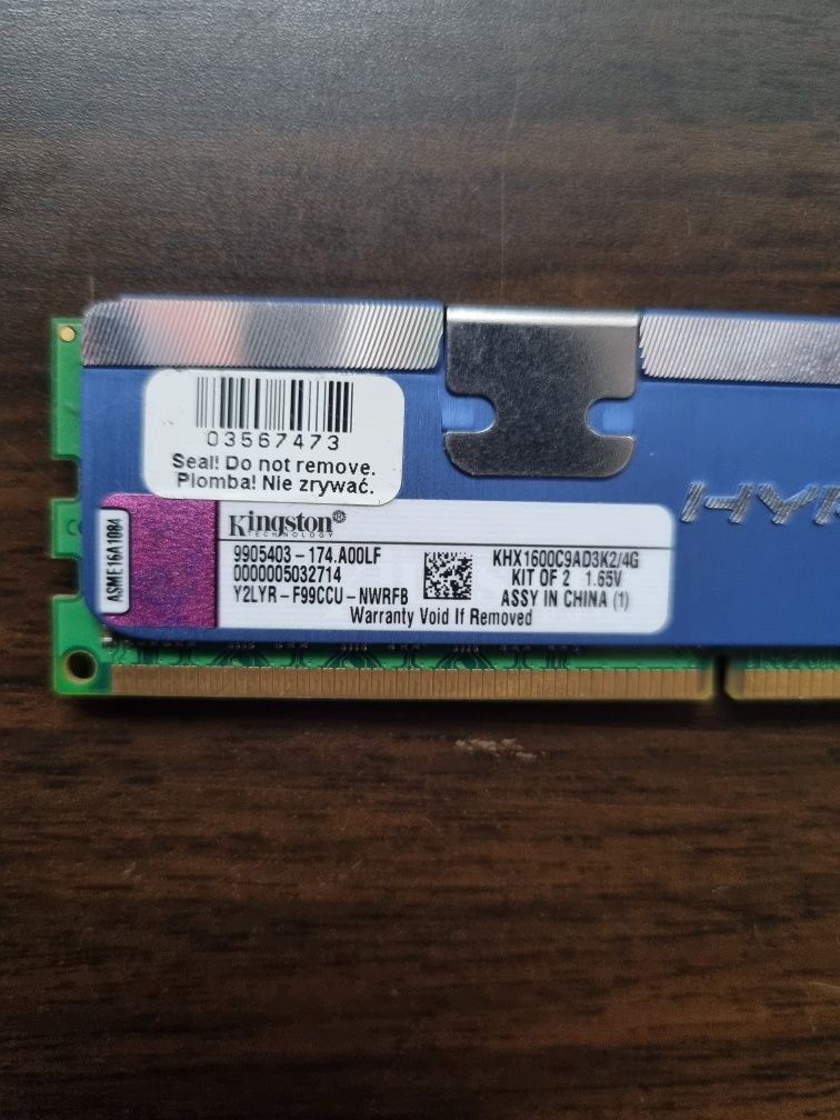Pamięć Ram Kingston DDR3 ,4GB KHX1600C9AD3K2/4G