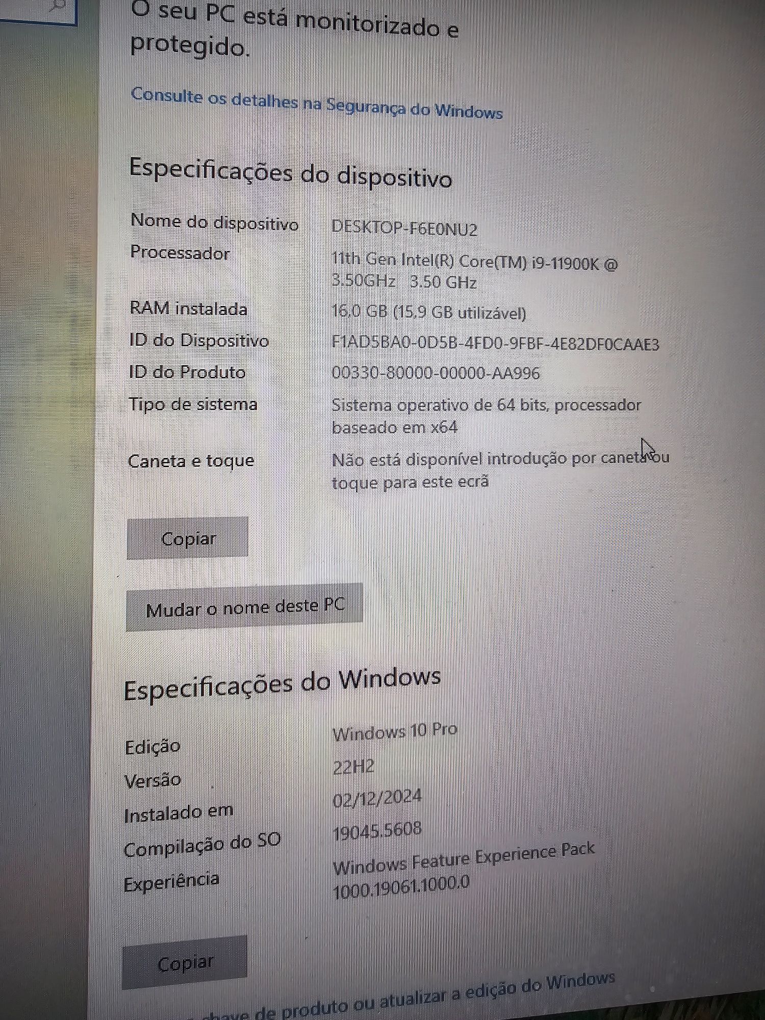 Computador Fixo 
Rtx 2070 windforce
i9-11900K


Rtx 2070 windforce
i9-