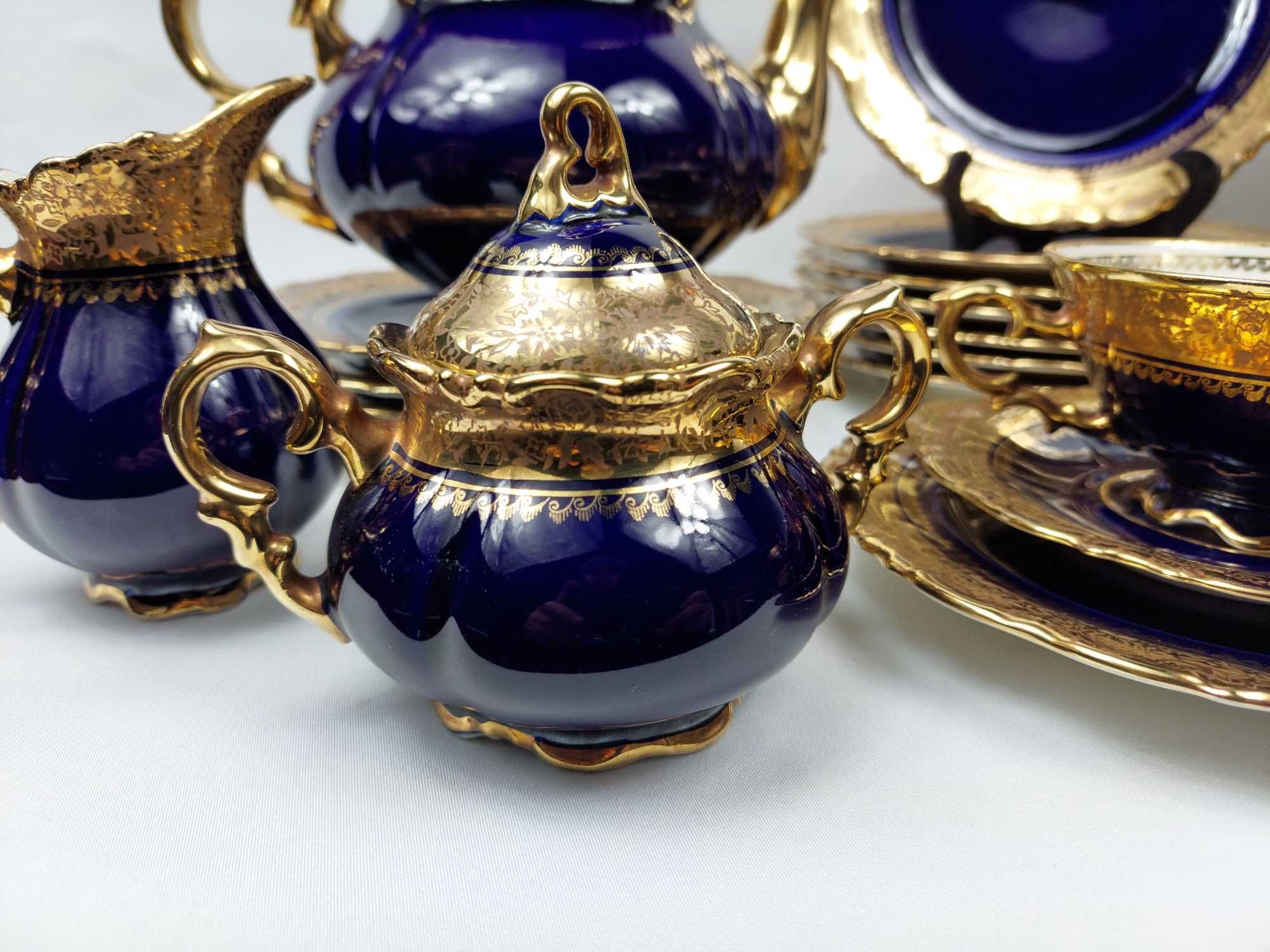 Serviço de Chá Alemão Bavaria - Jogo de Chá em Porcelana Vidrada