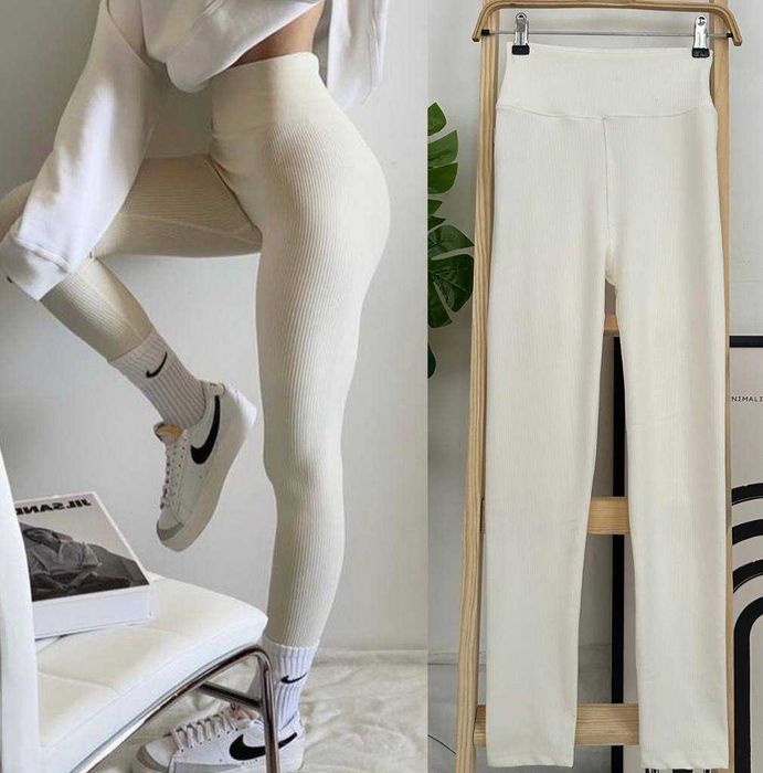 Жіночі теплі лосіни в рубчик на флісі теплые лосины на флисе лосини