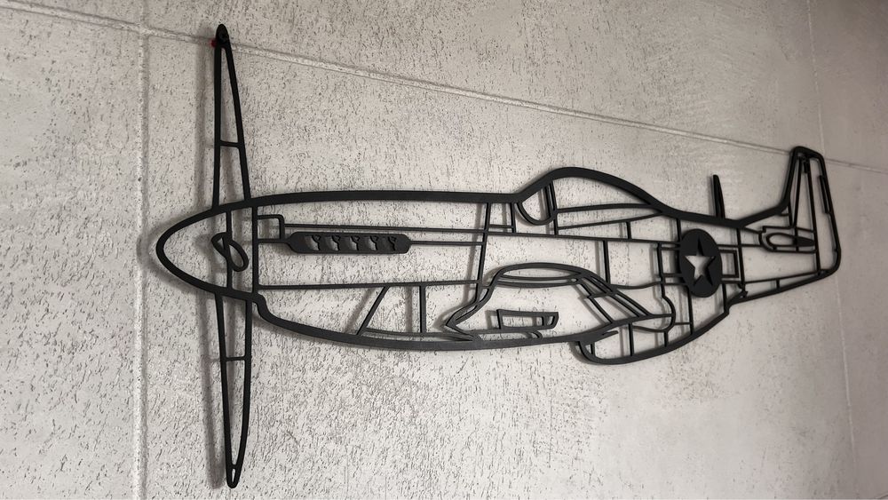 Metalowy samolot dekoracja