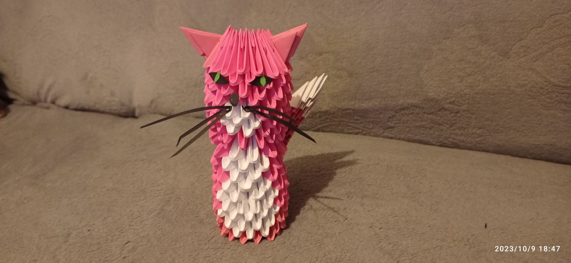 Zwierzątka z origami modułowego.