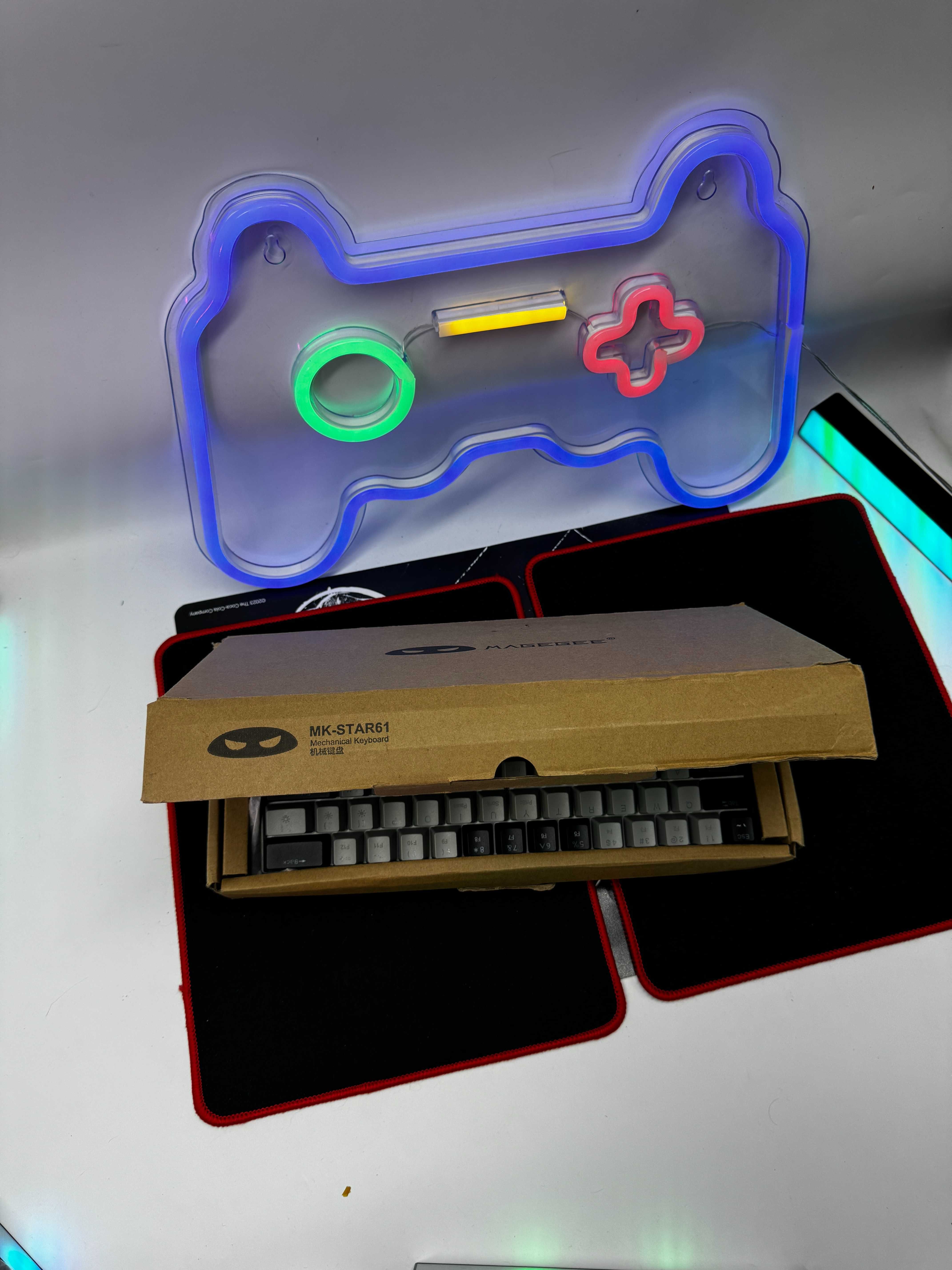 Механічна ігрова клавіатура MageGee 60%, дротова mk star 61 Compact