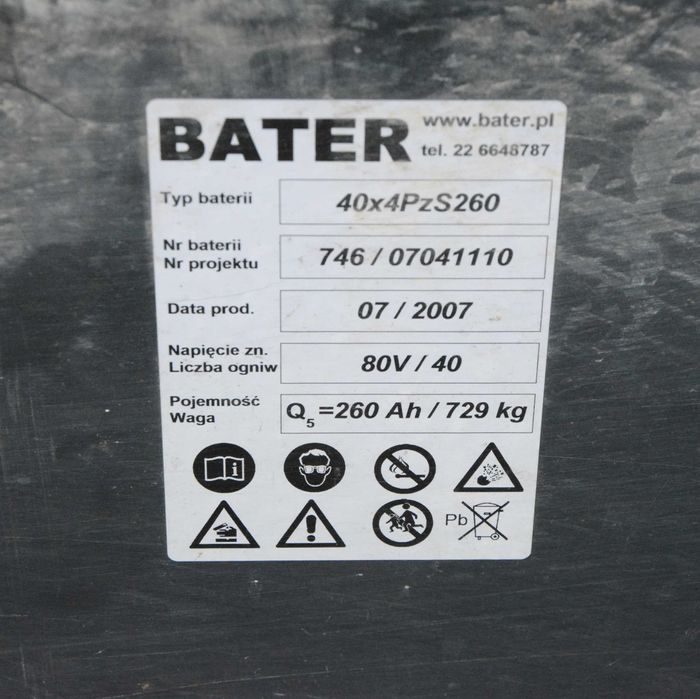 Bateria trakcyjna 80V 260Ah wózka platformowego