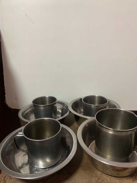 Миски и кружки из нержавейки набор 8шт