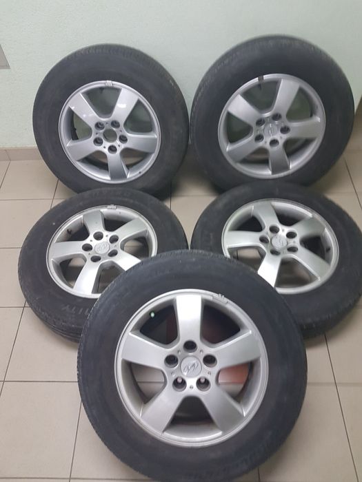 Нuyndai Suv Santa Fe Tucson Диски с резиной и запаска 5штЛето215 65 16