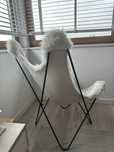 Fotel Butterfly designerski futrzany