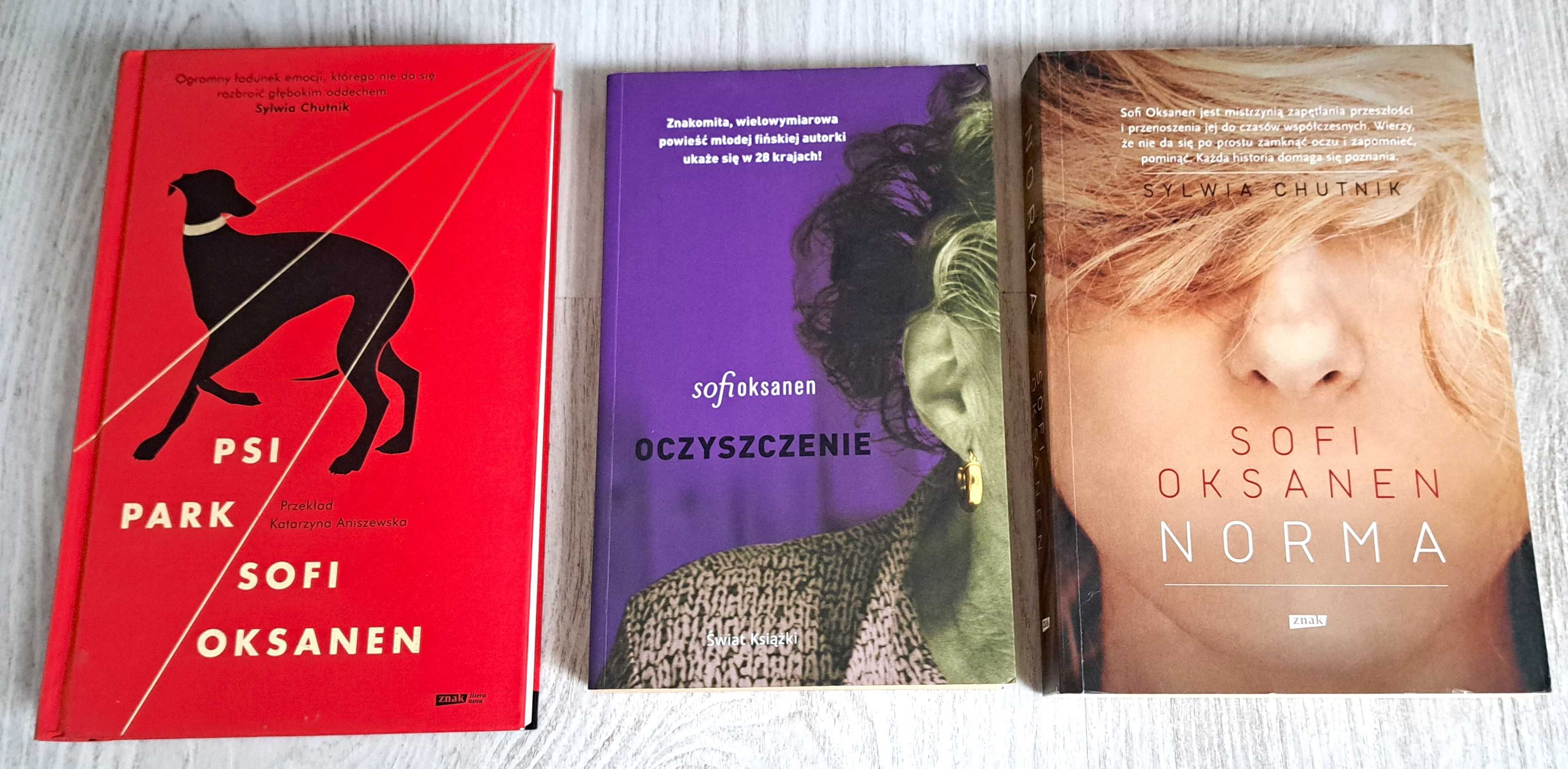 3x Sofi Oksanen Oczyszczenie + Norma + Psi park   BDB