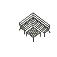 meble ogrodowe zestaw stolik i ławka narożna na wymiar metalowe