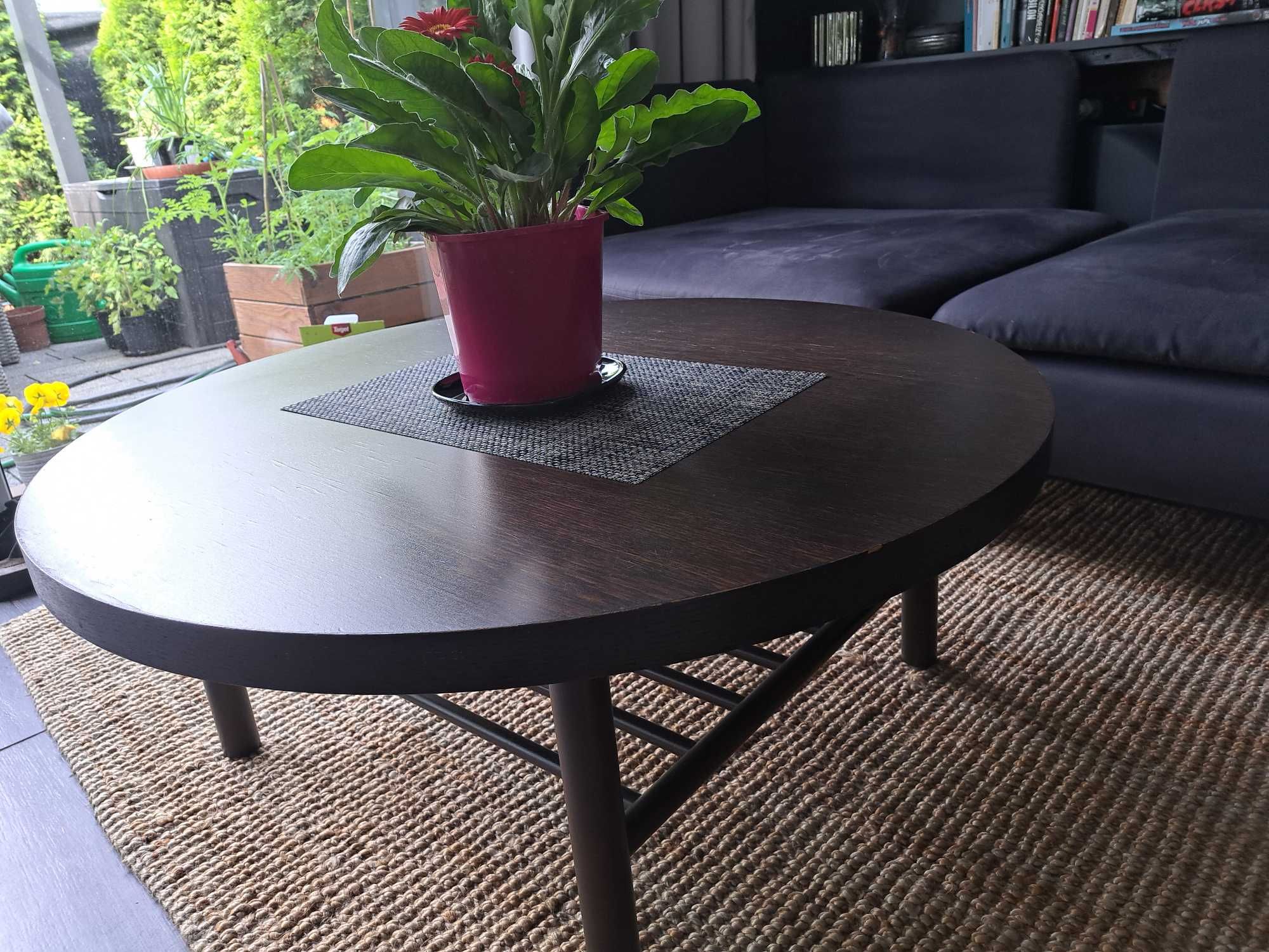 Stolik kawowy z drewna 90cm