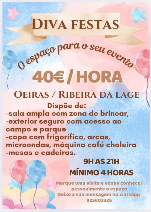 Salão para festas - Oeiras/ porto salvo