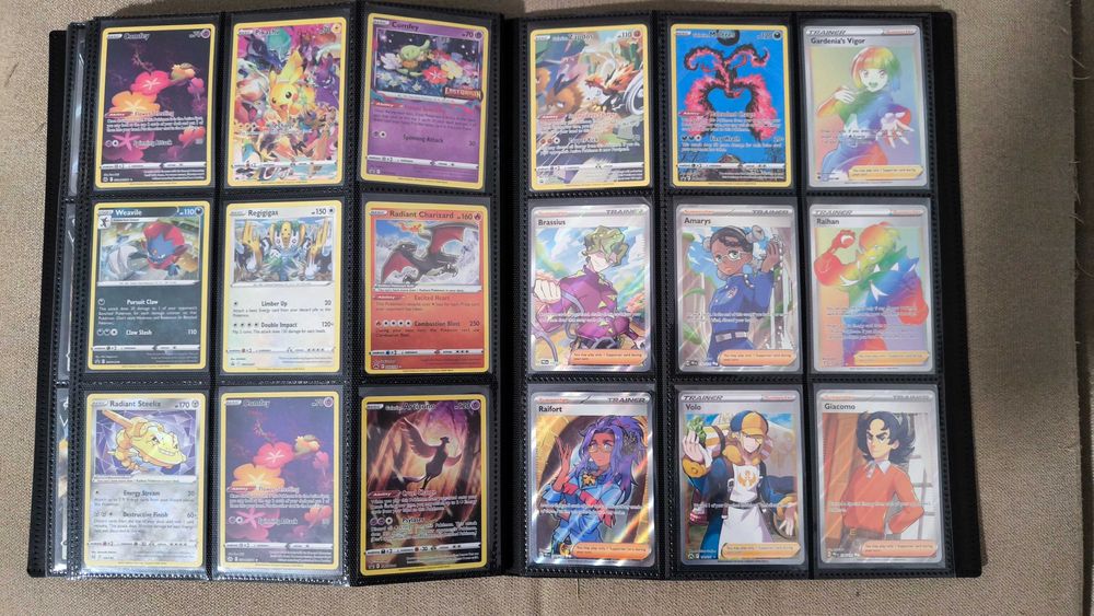 Binder cartas Pokémon v, vmax VSTAR