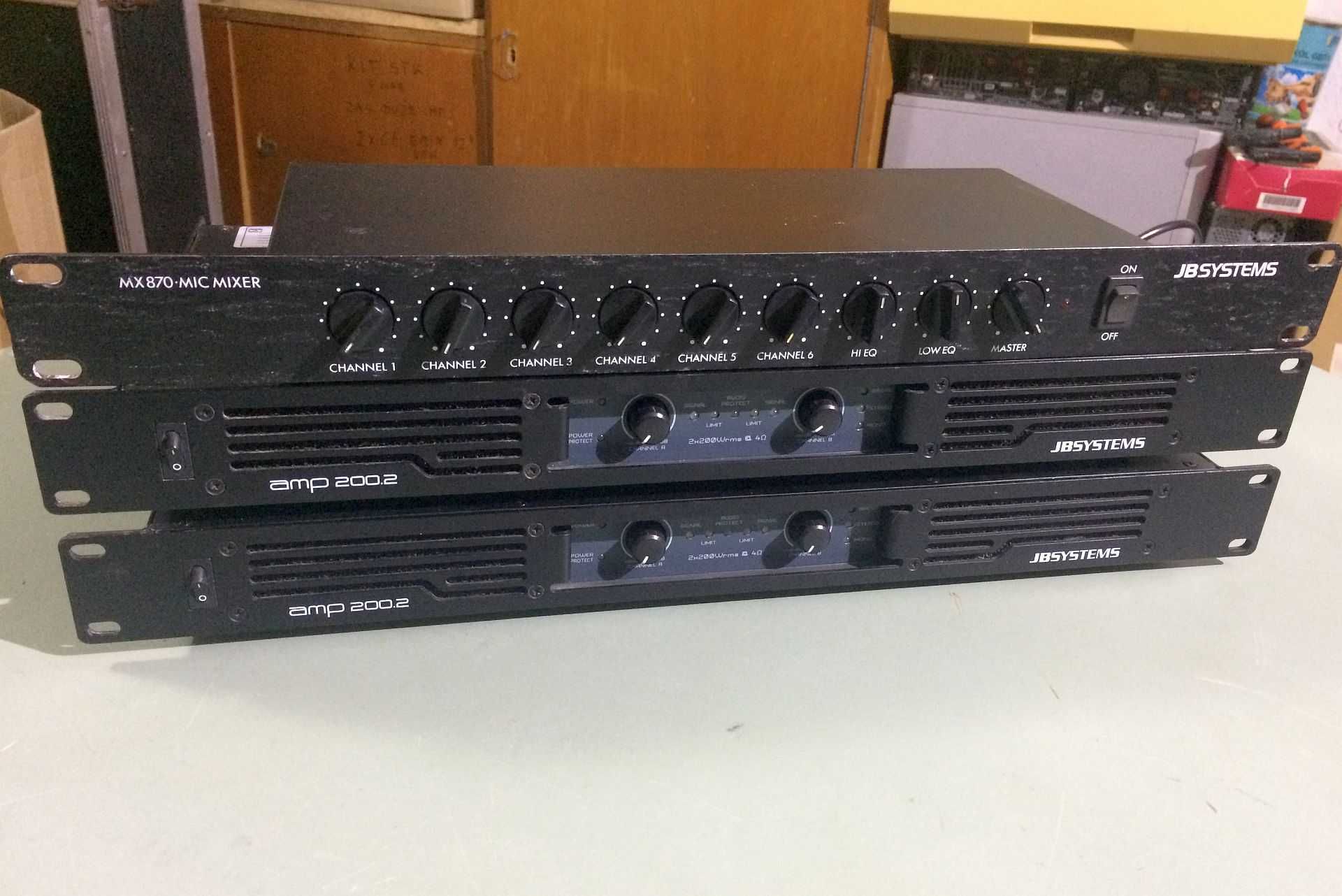 Mikser mikrofonowy 6 kanałowy - JB SYSTEMS MX-870 - Sprawny