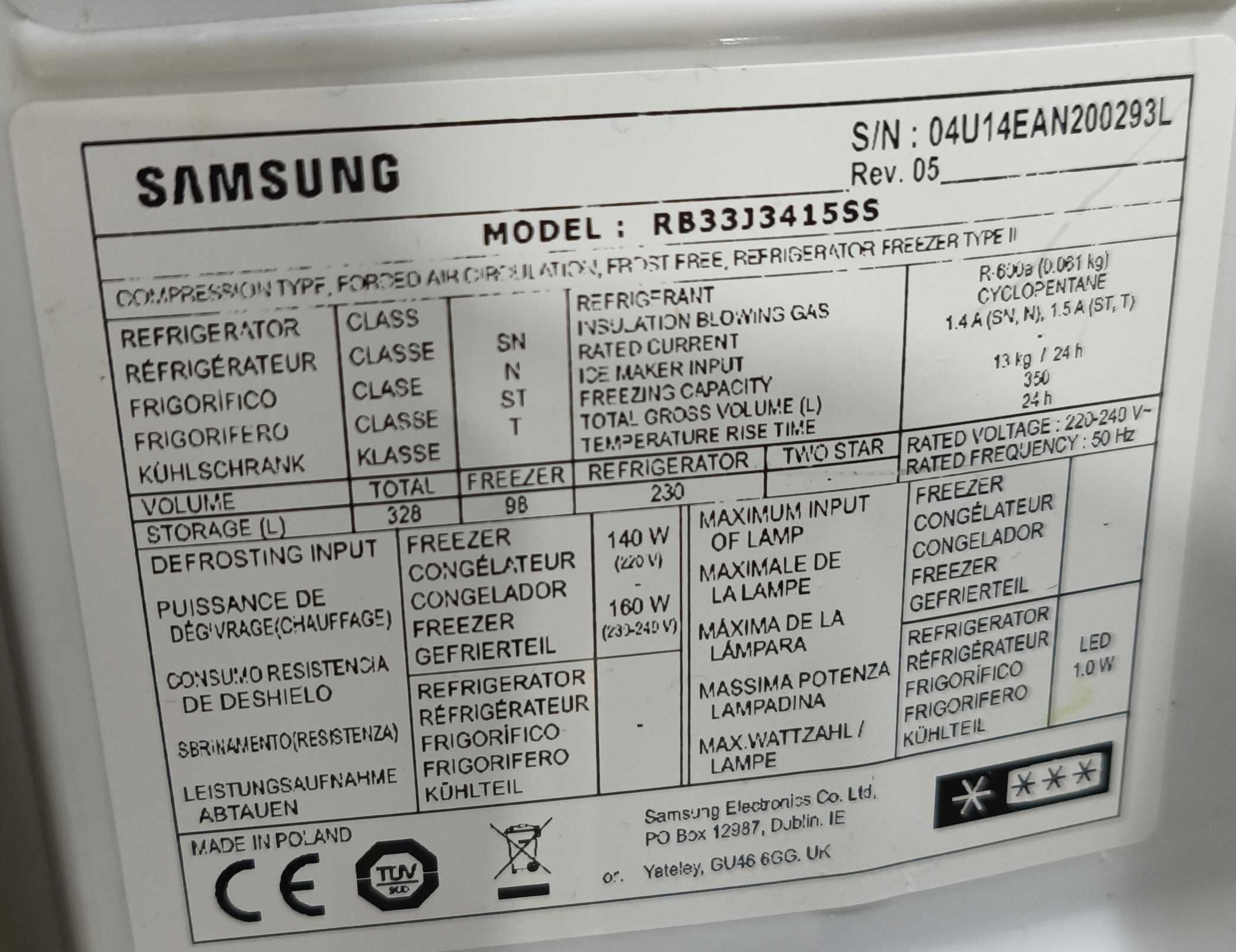 Combinado SAMSUNG RB33J3415SS/EF 328L c/ 5 anos de garantia
