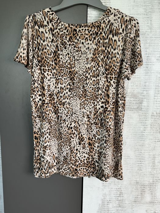 Bluzka damska w panterkę, Janina, rozmiar 40