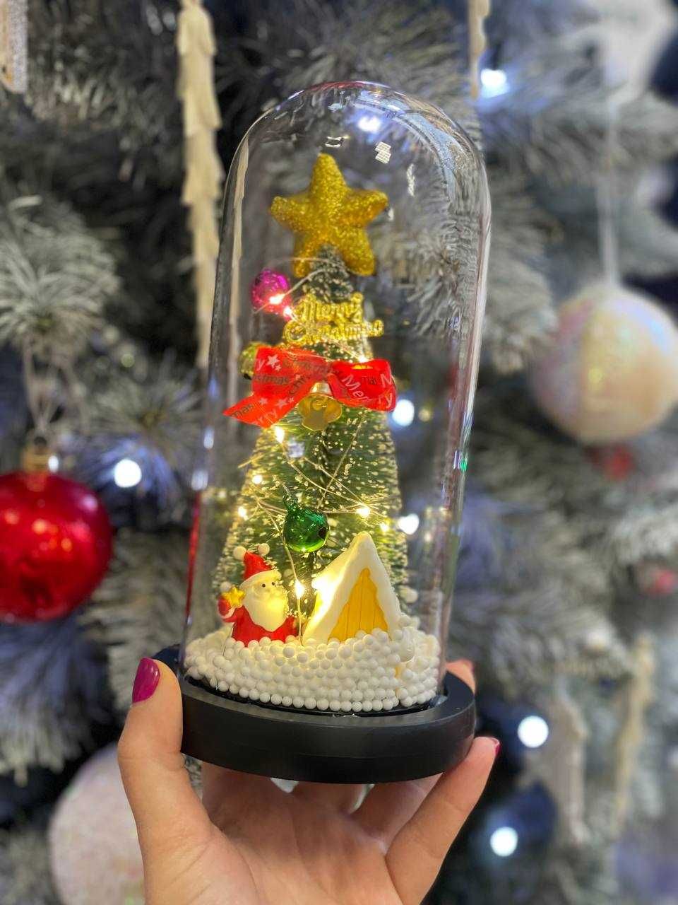 Dekoracja świąteczna choinka bożonarodzeniowa LED Crystal Ball lampa