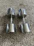 Hantle chromowane 2x 17.5kg stale siłownia sport trening obciazenie