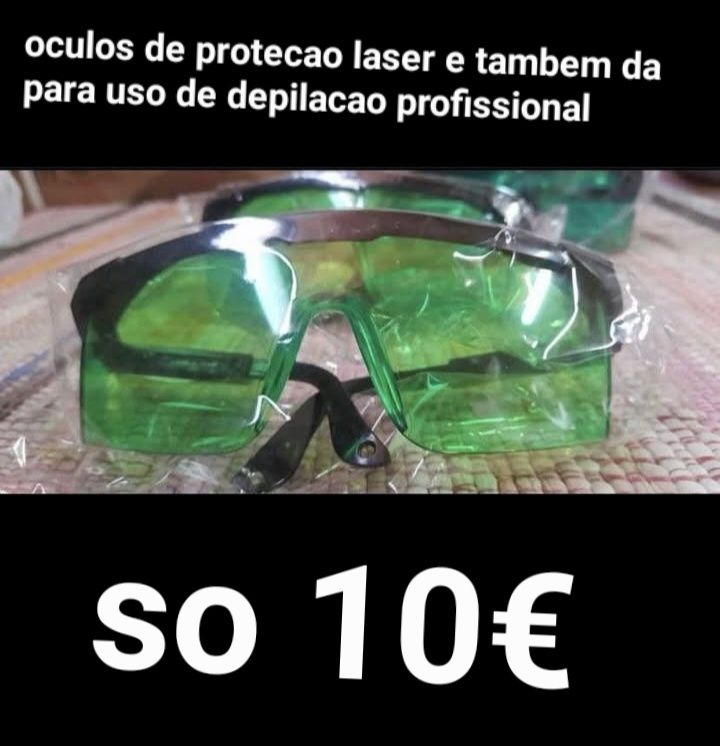 Oculos de protecao laser ou depilacao