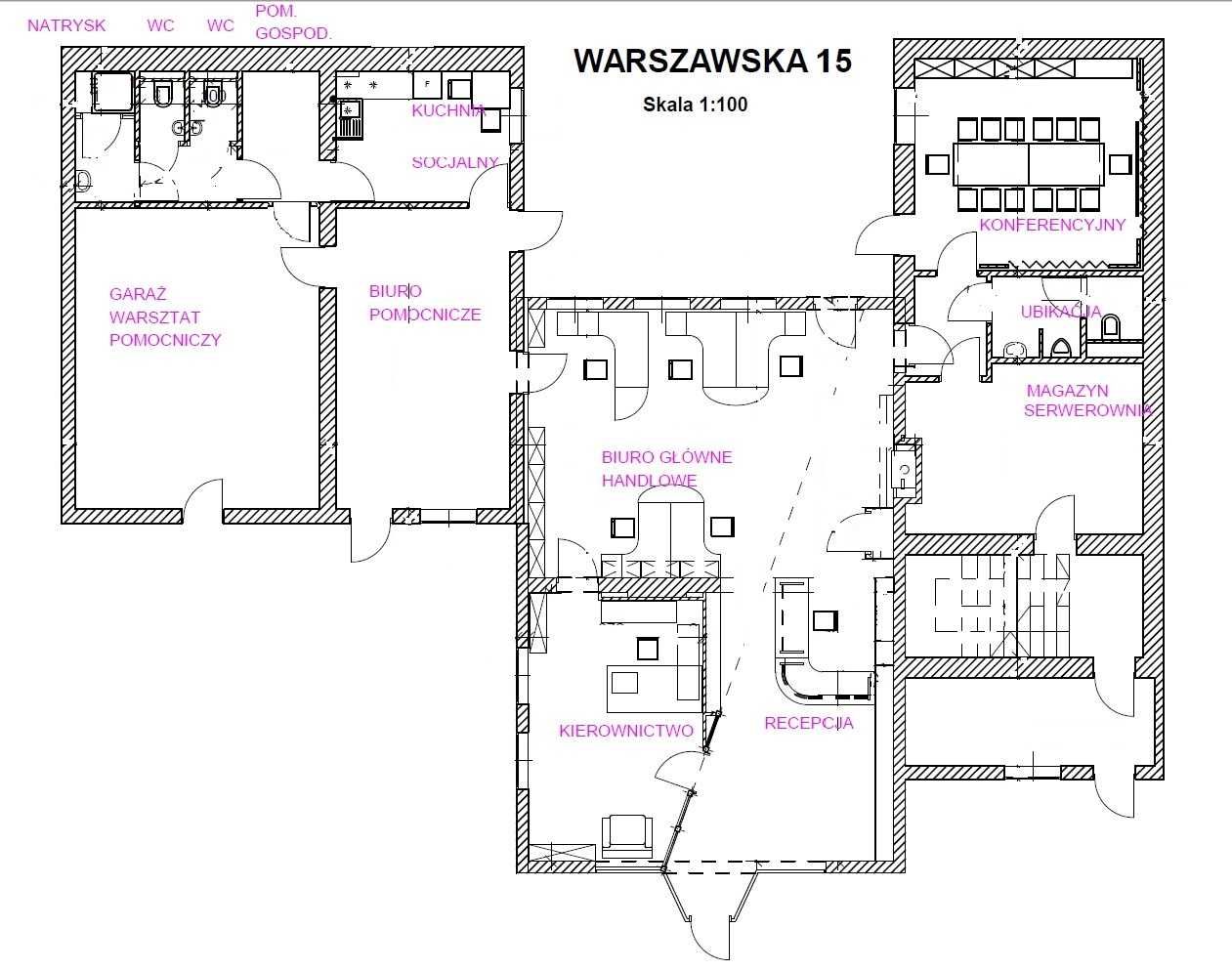 Wynajmę parter budynku Łódź ul. Warszawska około 200 mkw