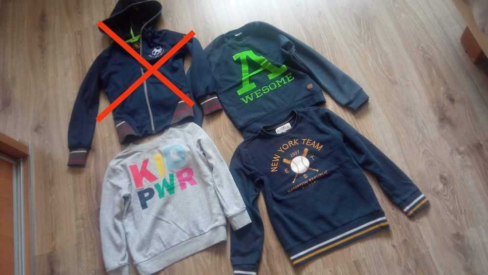 5x bluza z kapturem Minecraft  r.134 granatowa szara czerwona moro