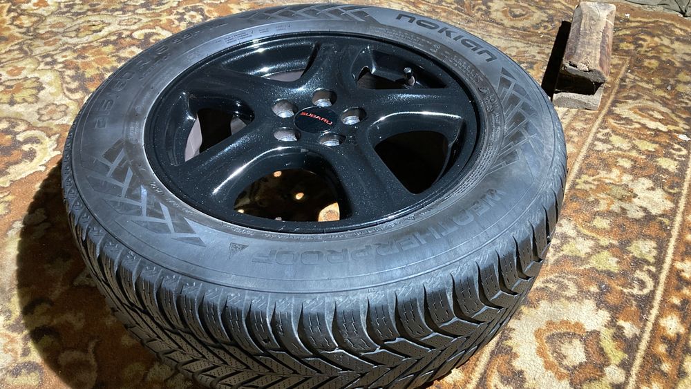 Komplet alufelg Subaru 5x100 opony zimowe