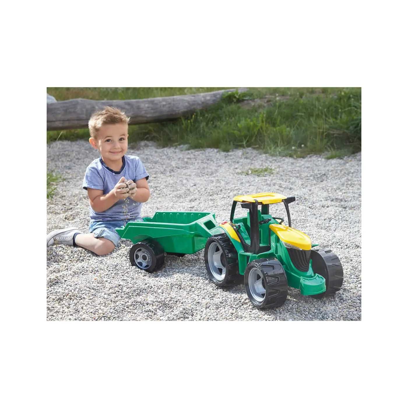 Traktor z przyczepą GIGANT 90 cm duży przyczepa odpinana LENA ciągnik