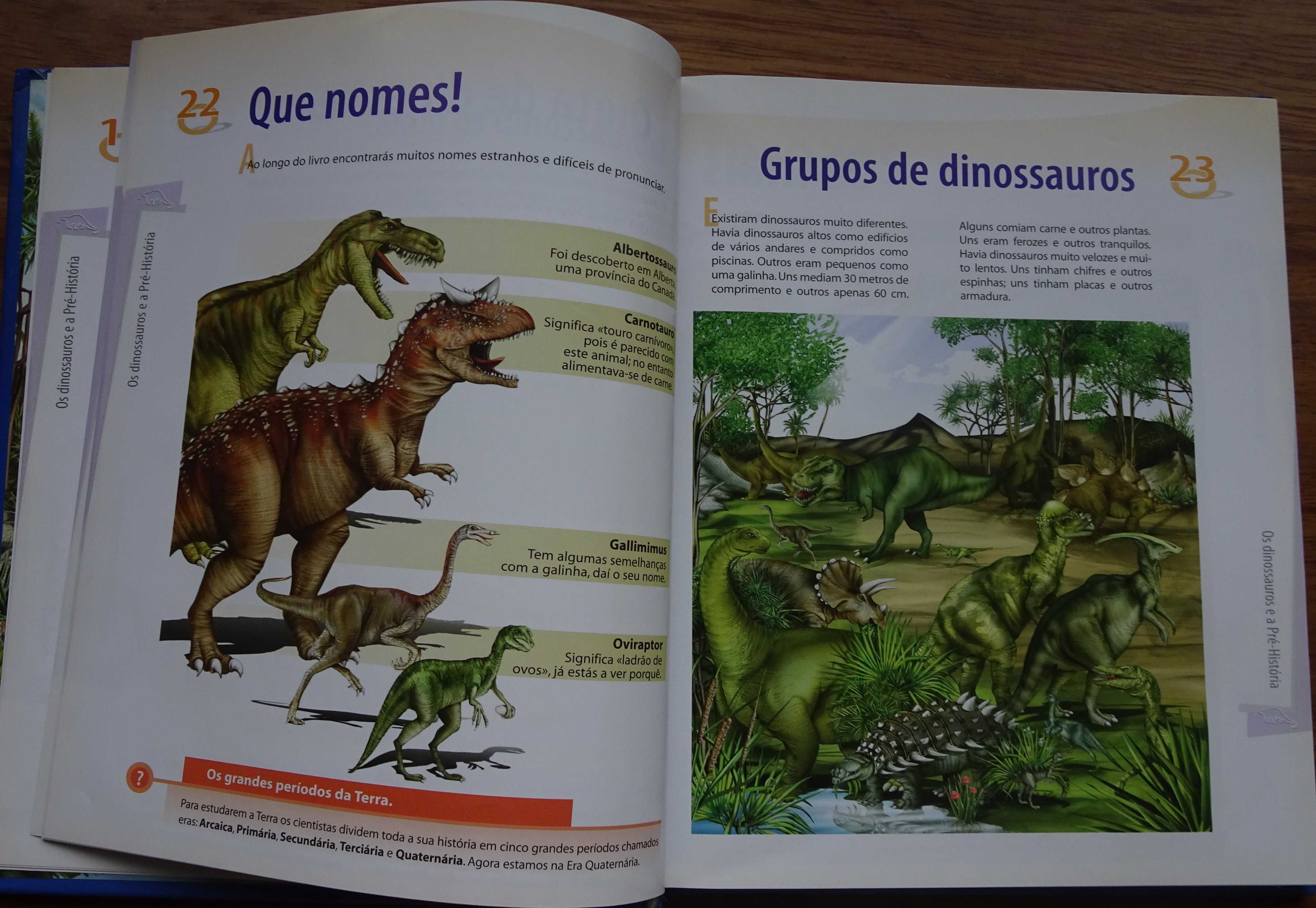 Enciclopédia Ilustrada dos Dinossauros e A Pré-História